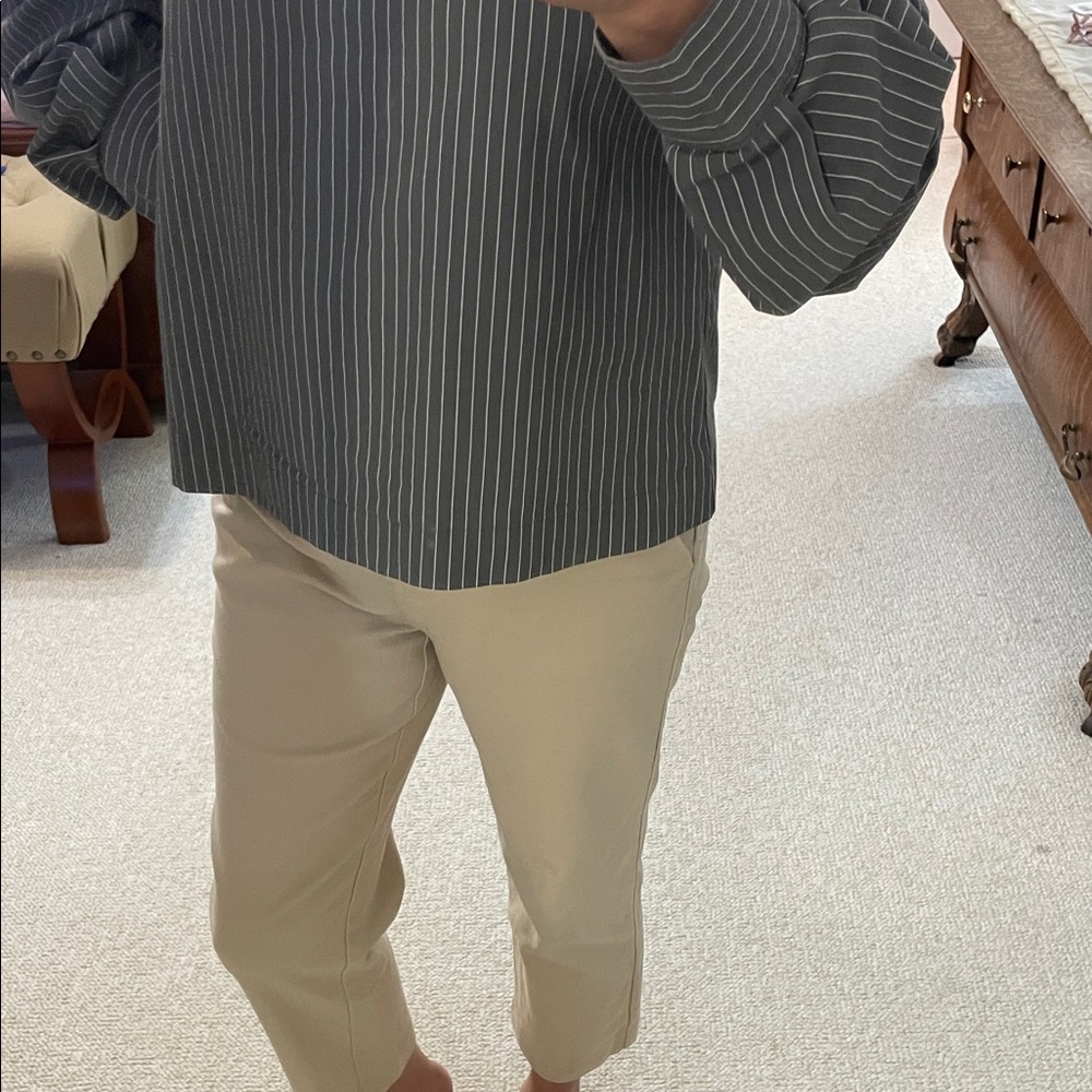 LOFT Beige Straight-Leg Chinos